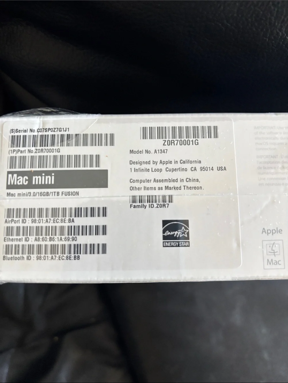 Apple Mac mini – Silver Retail Box